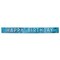 6 Pack Beistle Metallic Happy Birthday Party Banner - blue with silver